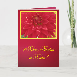 Tarjeta Festiva Card - ¡Felices Fiestas a Todos! - La Dalia Roja