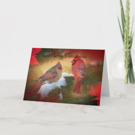 Tarjeta Festiva Cardenales navidades