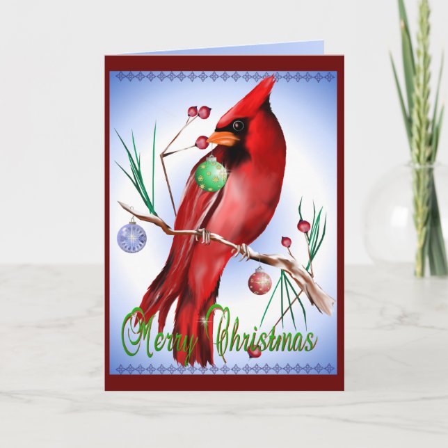 Tarjeta Festiva Cardinal Card navidades (Anverso)