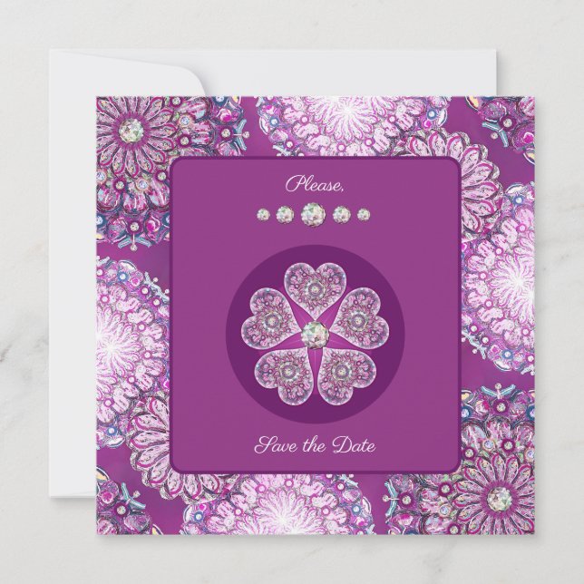 Tarjeta Festiva Cardinal red Rosace (Anverso)