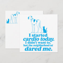 Tarjeta Festiva Cardio Gato Gran Danés