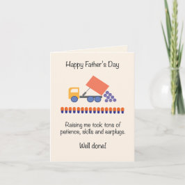 Tarjeta Festiva Carga de camiones divertida y linda para el Día de