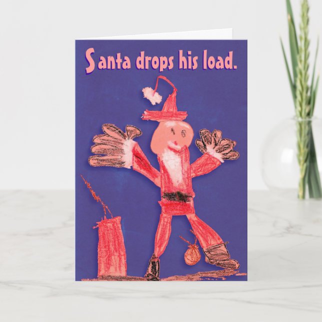 Tarjeta Festiva Carga navideña de Santa (Anverso)