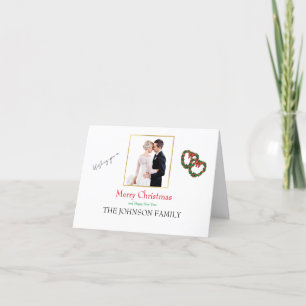 Tarjeta Festiva Cargar el nombre de la foto Personalizar Navidades