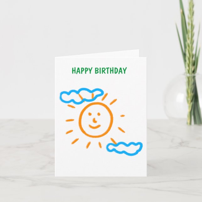Tarjeta Festiva Cargar los dibujos de los niños convierte los dibu (Anverso)