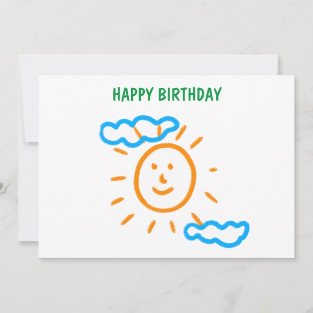 Tarjeta Festiva Cargar los dibujos de los niños convierte los dibu (Anverso)