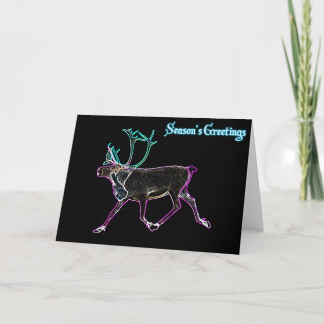 Tarjeta Festiva Caribou Eléctrico (Anverso)