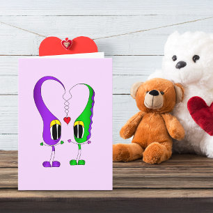 Tarjeta Festiva Caricatura de el día de San Valentín