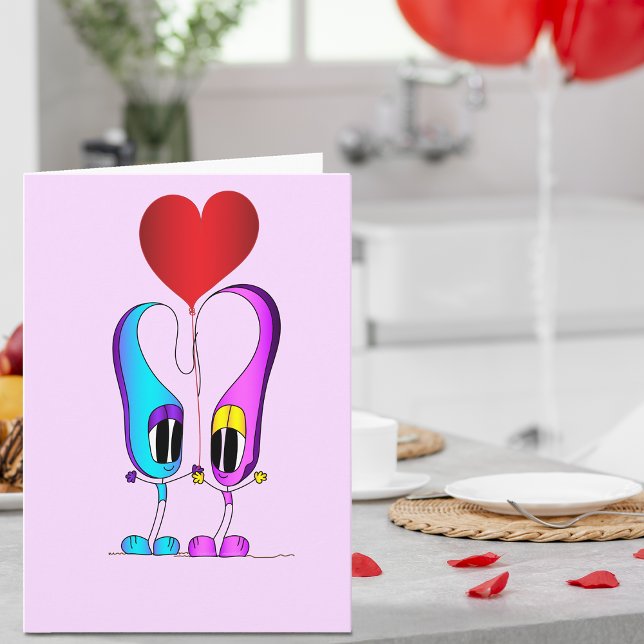 Tarjeta Festiva Caricatura de el día de San Valentín (Check out this wonderful Valentine's Day card!)