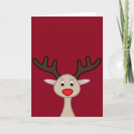 Tarjeta Festiva Caricatura de renos