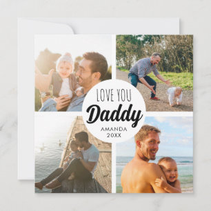 Tarjeta Festiva Cariño Amor Tuyo 'Papi' Collage de Fotos Personali