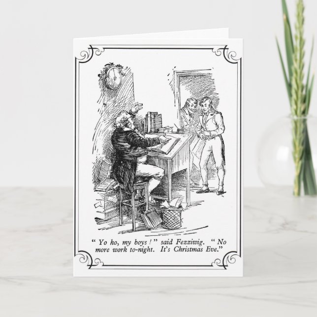 Tarjeta Festiva Carol Navidades: Es la víspera de los Navidades (Anverso)