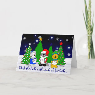 Tarjeta Festiva 'Caroleros difusos'