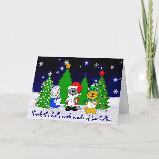 Tarjeta Festiva 'Caroleros difusos' (Anverso)