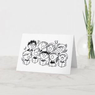 TARJETA FESTIVA CAROLERS DE ATRÁS MILLAS EN **NAVIDADES**