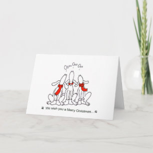 Tarjeta Festiva caroling-perro-navidad-tarjeta