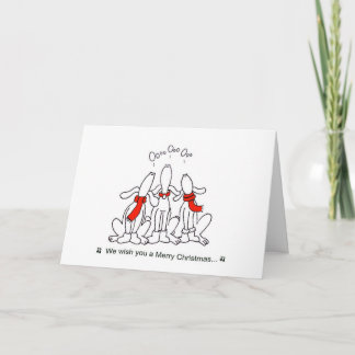 Tarjeta Festiva caroling-perro-navidad-tarjeta
