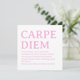Tarjeta Festiva Carpe Diem latin quote
