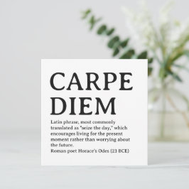 Tarjeta Festiva Carpe Diem latin quote
