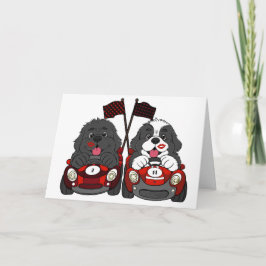 Tarjeta Festiva Carrera de Perritos Haces que mi corazón vaya VROO