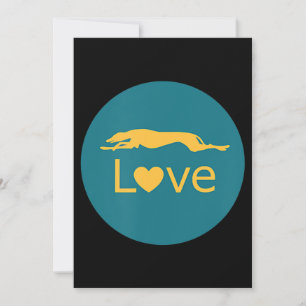 Tarjeta Festiva Carreras retirada Greyhound Love