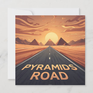 Tarjeta Festiva Carretera de las Pirámides Doradas Arte de la Pues