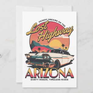 Tarjeta Festiva Carretera perdida - Arizona - Carreteras agitadas