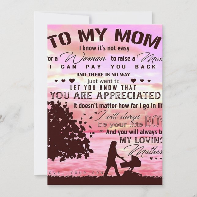 Tarjeta Festiva Carta a mi mamá | Carta A Familia (Anverso)