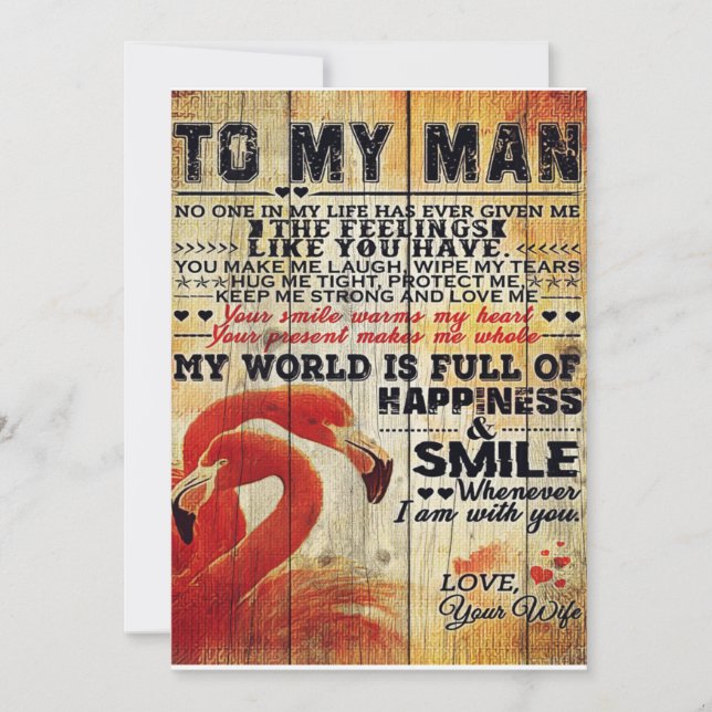 Tarjeta Festiva Carta Adorable A Mi Esposo | Lovely Gift (Anverso)