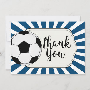 Tarjeta Festiva carta de agradecimiento al fútbol, fútbol
