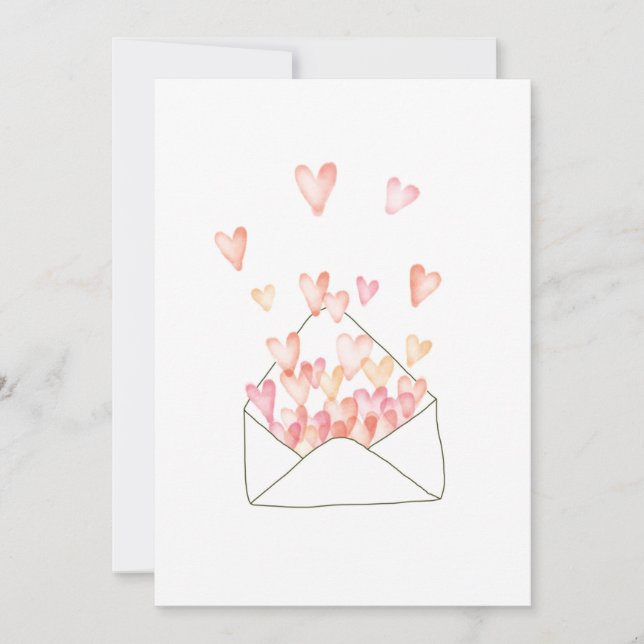 Tarjeta Festiva Carta de amor (Anverso)