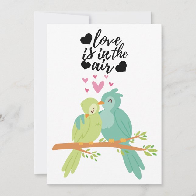 Tarjeta Festiva Carta de amor para los pájaros pequeños y pequeños (Anverso)