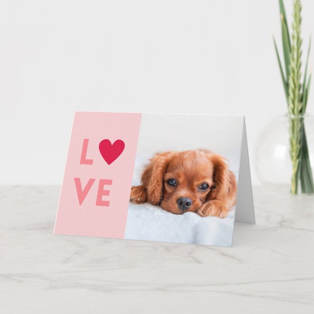 Tarjeta Festiva Carta de amor personalizada de perro (Anverso)
