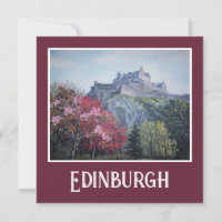 Carta de arte fina del Castillo de Edimburgo por P