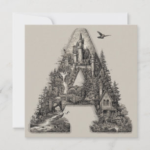 Tarjeta Festiva Carta de fantasía A con castillos en el cielo Libr