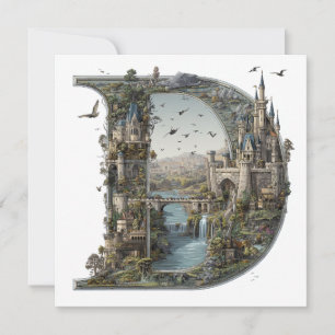 Tarjeta Festiva Carta de fantasía D con castillos en el cielo Libr