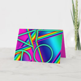 Tarjeta Festiva CARTA DE FELICITACIÓN DE ARTE pop DEL arco iris LO