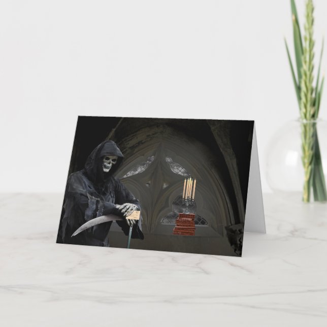 Tarjeta Festiva Carta de la muerte Halloween (Anverso)