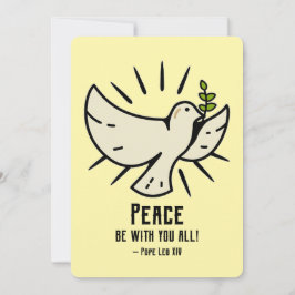 Tarjeta Festiva Carta de la Paloma de la Paz - "¡Que la paz esté c