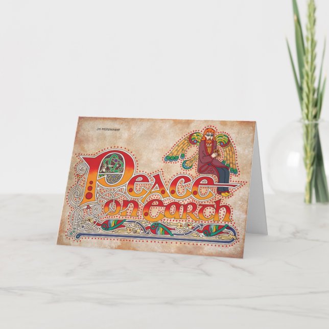 Tarjeta Festiva Carta de la Paz de Irlanda (Anverso)