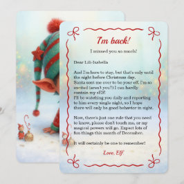 Tarjeta Festiva Carta de llegada del duende | Entrega especial Pol