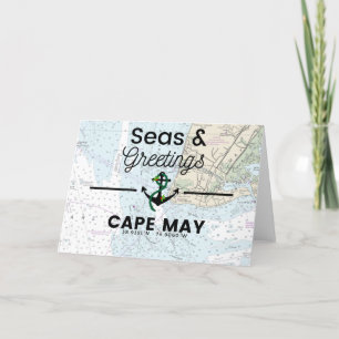 Tarjeta Festiva Carta de Mares y Saludos - Cabo de Mayo