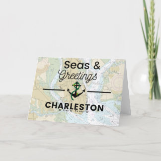 Tarjeta Festiva Carta de Mares y Saludos - Charleston