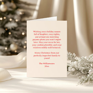 Tarjeta Festiva Carta de Mensaje de Saludo Familiar Divertido Navi
