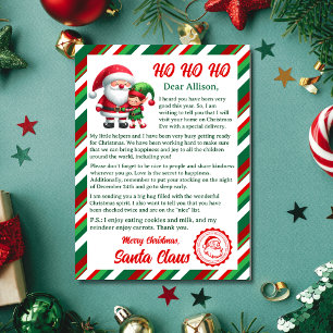 Tarjeta Festiva Carta de Papá Noel 