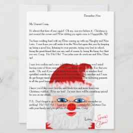 Tarjeta Festiva Carta de Papá Noel Carta Personalizada