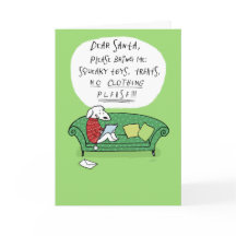 Carta de perro a Navidades graciosos de Santa Cláu