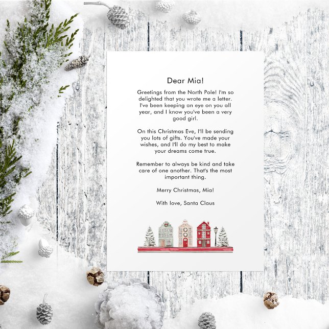 Tarjeta Festiva Carta de Santa al bebé Navidades Casas Cutas (Subido por el creador)