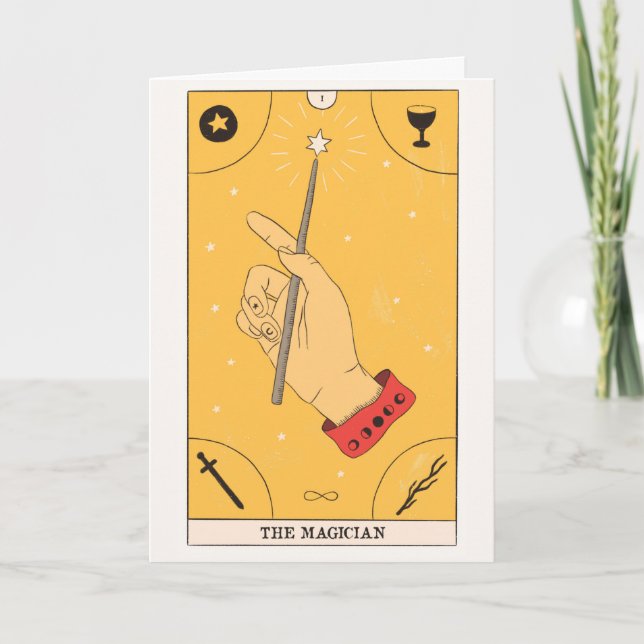 Tarjeta Festiva Carta de tarot de mago Arcana Mayor habilidad de i (Anverso)