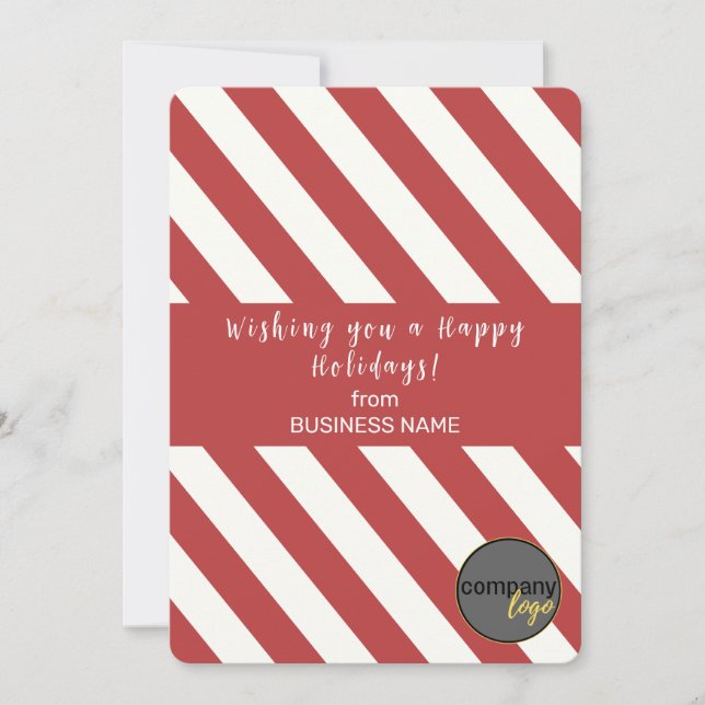 TARJETA FESTIVA CARTA DE XMAS DE LOGO DE CANDIDATURA EN BLANCO ROJ (Anverso)